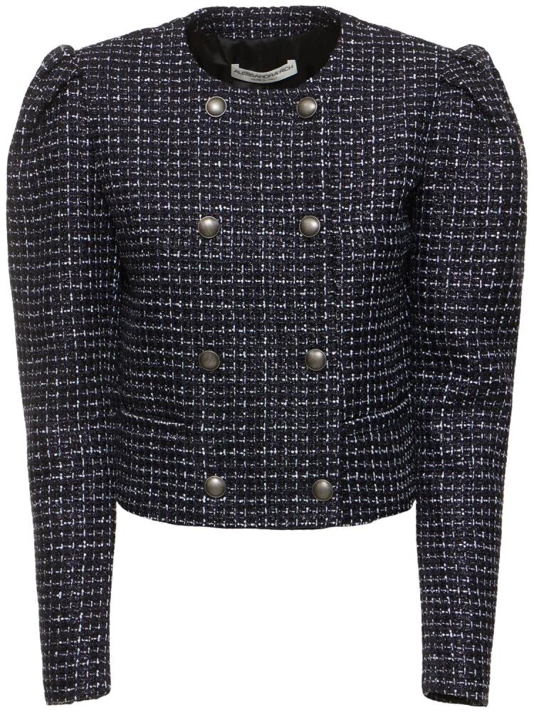 ALESSANDRA RICH Sequined Tweed Double Breasted Jacket Cover