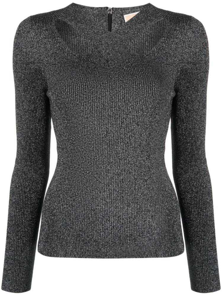 Michael Michael Kors crossover lurex jumper - Black Cover