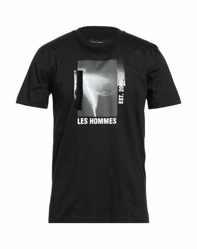 Les Hommes Man T-shirt Black Cotton Cover