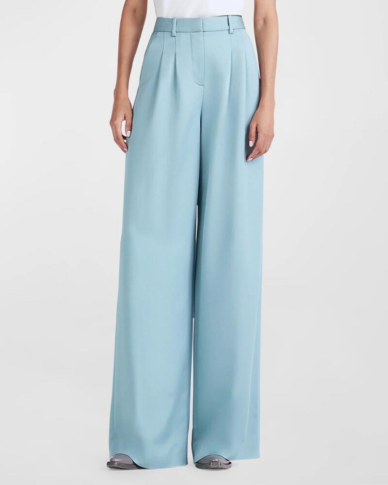 Derek Lam 10 Crosby Joetta High-Rise Wide-Leg Pleated Trousers Cover