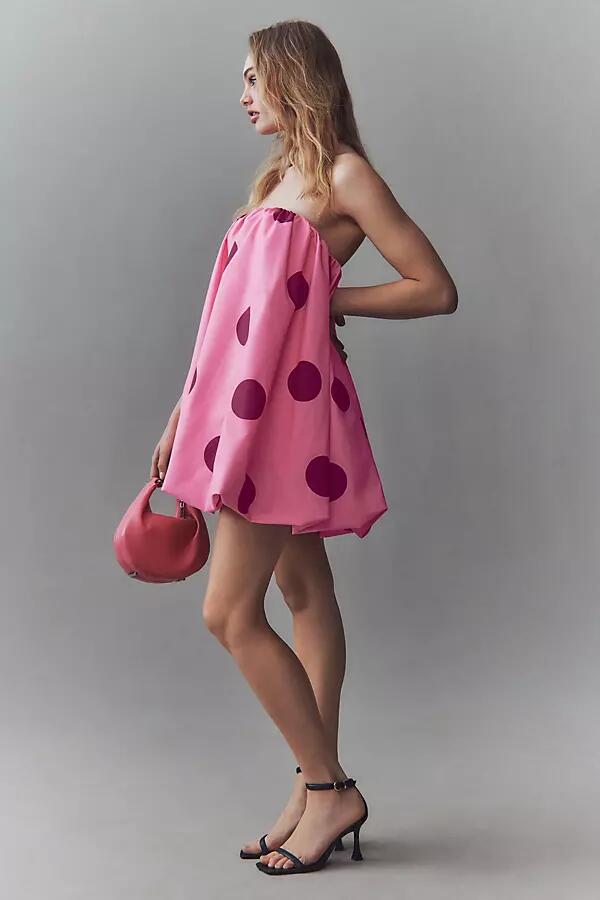 The Wolf Gang Gaia Strapless Polka Dot Bubble Mini Dress Cover