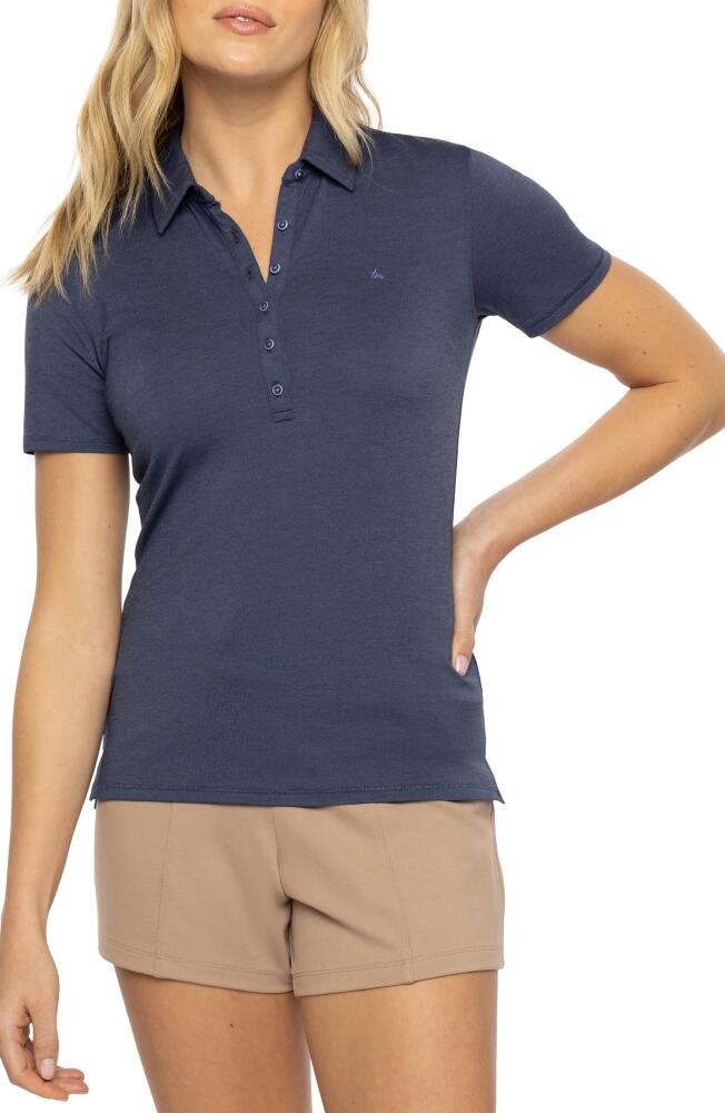 TravisMathew Featherweight Polo in Heather Mood Indigo Cover