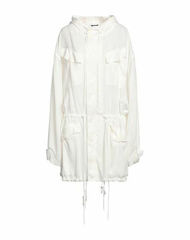 Maison Margiela Woman Overcoat & Trench Coat White Cupro, Polyester Cover