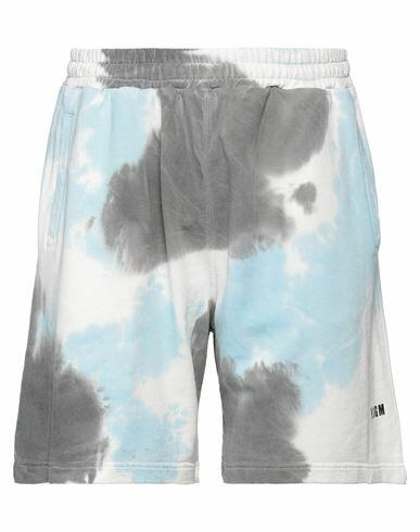 Msgm Man Shorts & Bermuda Shorts Sky blue Cotton Cover