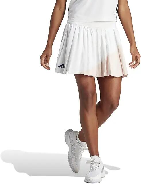 adidas Clubhouse Pleated Tennis Skirt (White/Wonder Quartz) Women's Skirt Cover