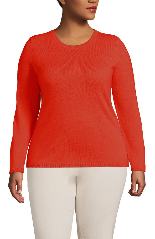 Lands' End Plus Size Cashmere Sweater in Papaya Cover