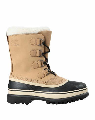 Sorel Caribou Wp Woman Ankle boots Sand Soft Leather, Rubber Cover