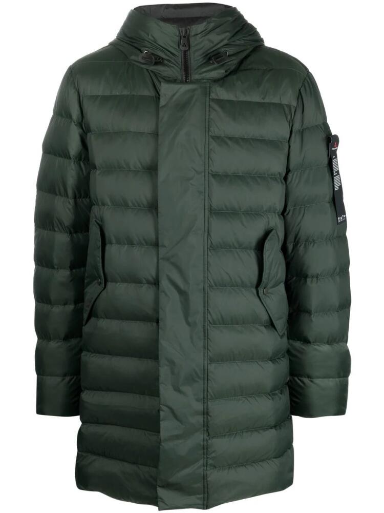 Peuterey logo-patch padded coat - Green Cover