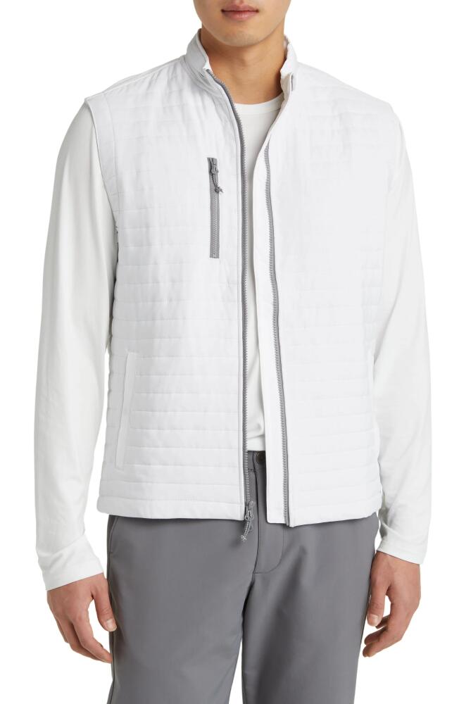 johnnie-O Crosswind Quilted Performance Vest in White Cover