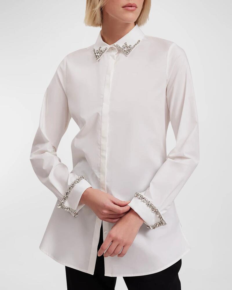 Anne Fontaine Philomne Crystal-Embellished Shirt Cover