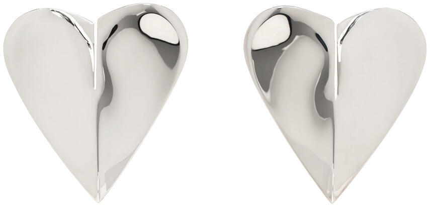 ALAÏA Silver 'Le Cœur' Earrings Cover