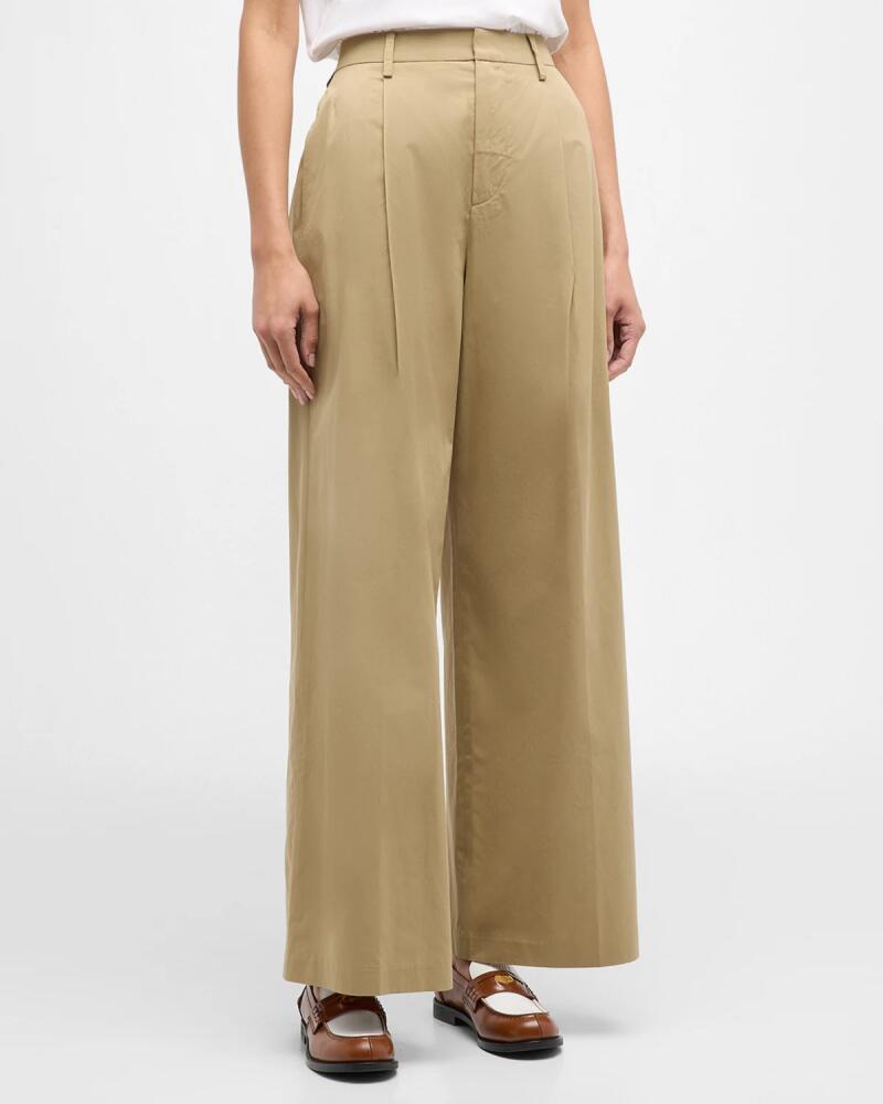 FRAME Pleated Wide-Leg Pants Cover