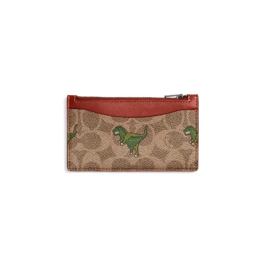 Coach Zip Card Case In Signature Canvas Cover