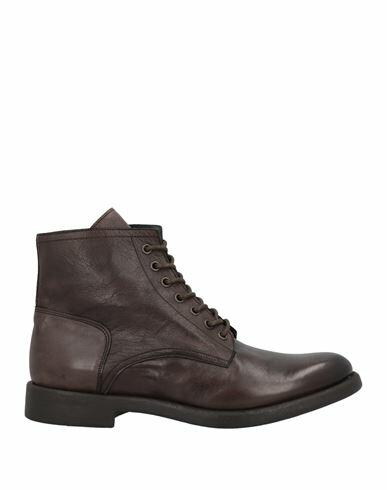 Angelo Pallotta Man Ankle boots Dark brown Leather Cover