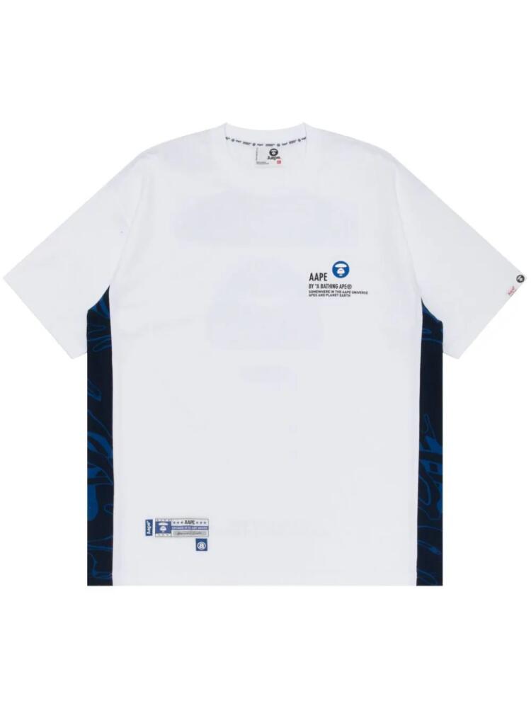 AAPE BY *A BATHING APE® logo-print cotton t-shirt - White Cover