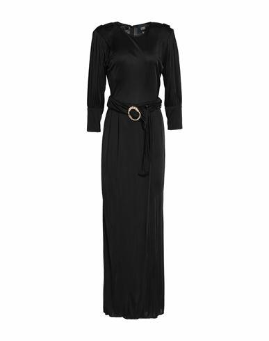 Cavalli Class Woman Maxi dress Black Viscose Cover