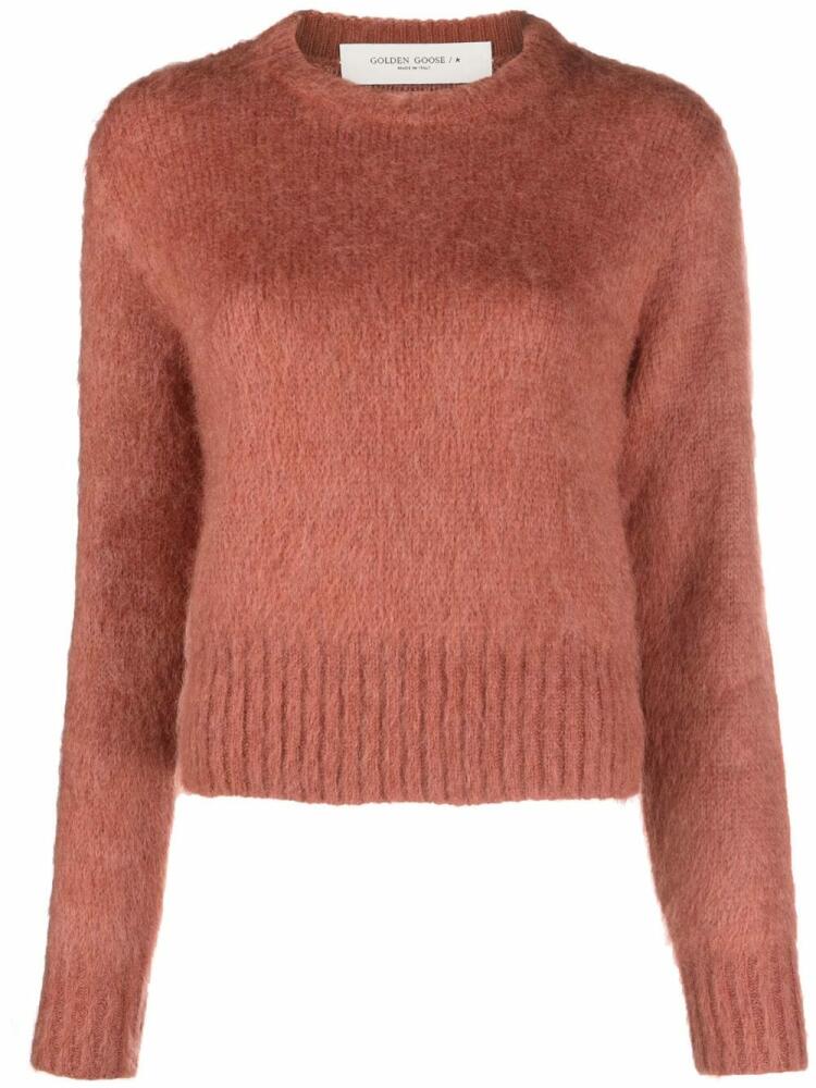 Golden Goose mohair-blend cropped sweater - Purple Cover