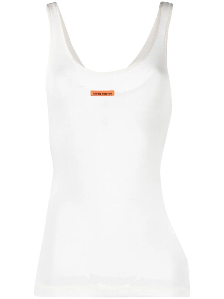 Heron Preston cut-out detail tank top - White Cover