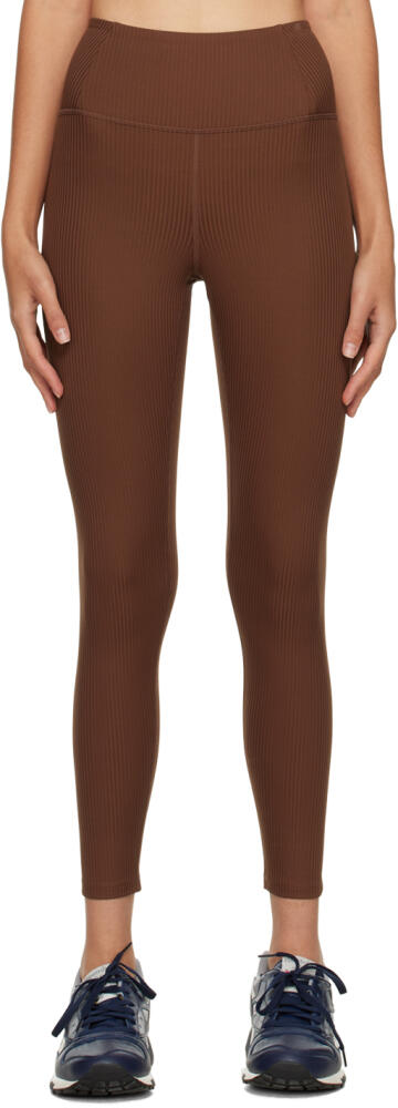 Girlfriend Collective Brown High-Rise Compression Leggings Cover