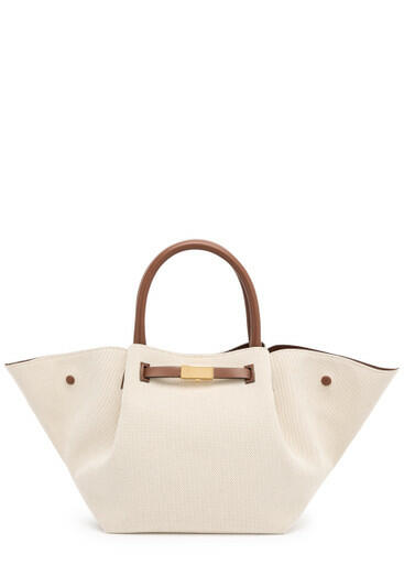 Demellier New York Midi Canvas Tote - White Cover