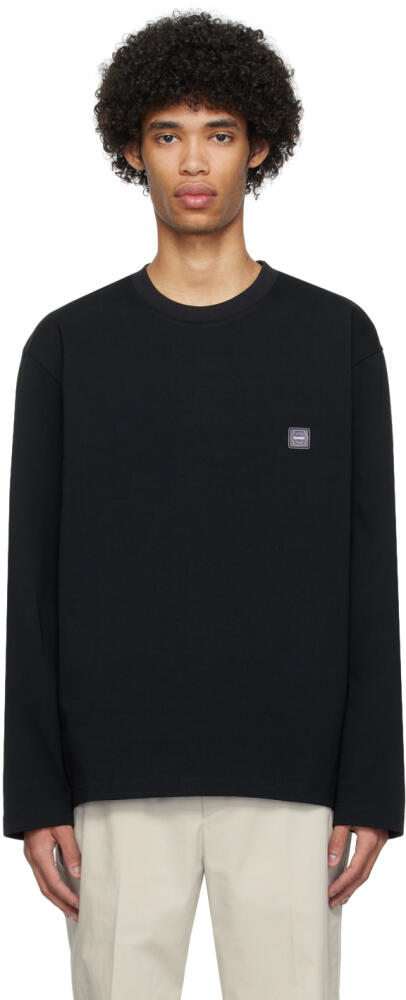 Solid Homme Black Crewneck Long Sleeve T-Shirt Cover