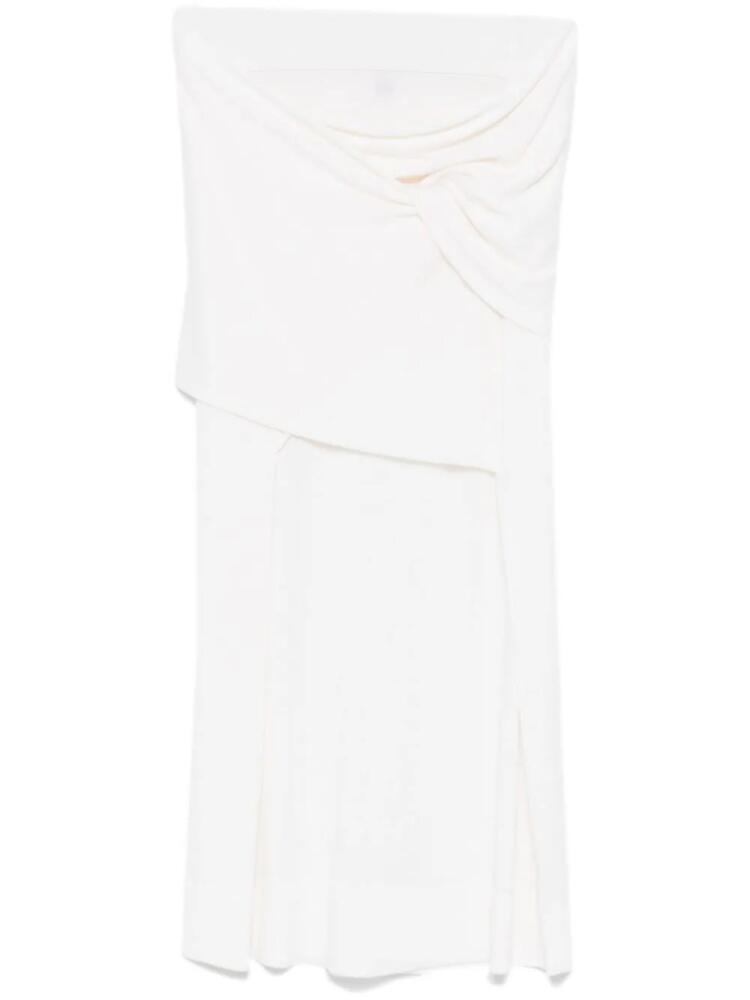 TOTEME draped-detailing midi skirt - White Cover