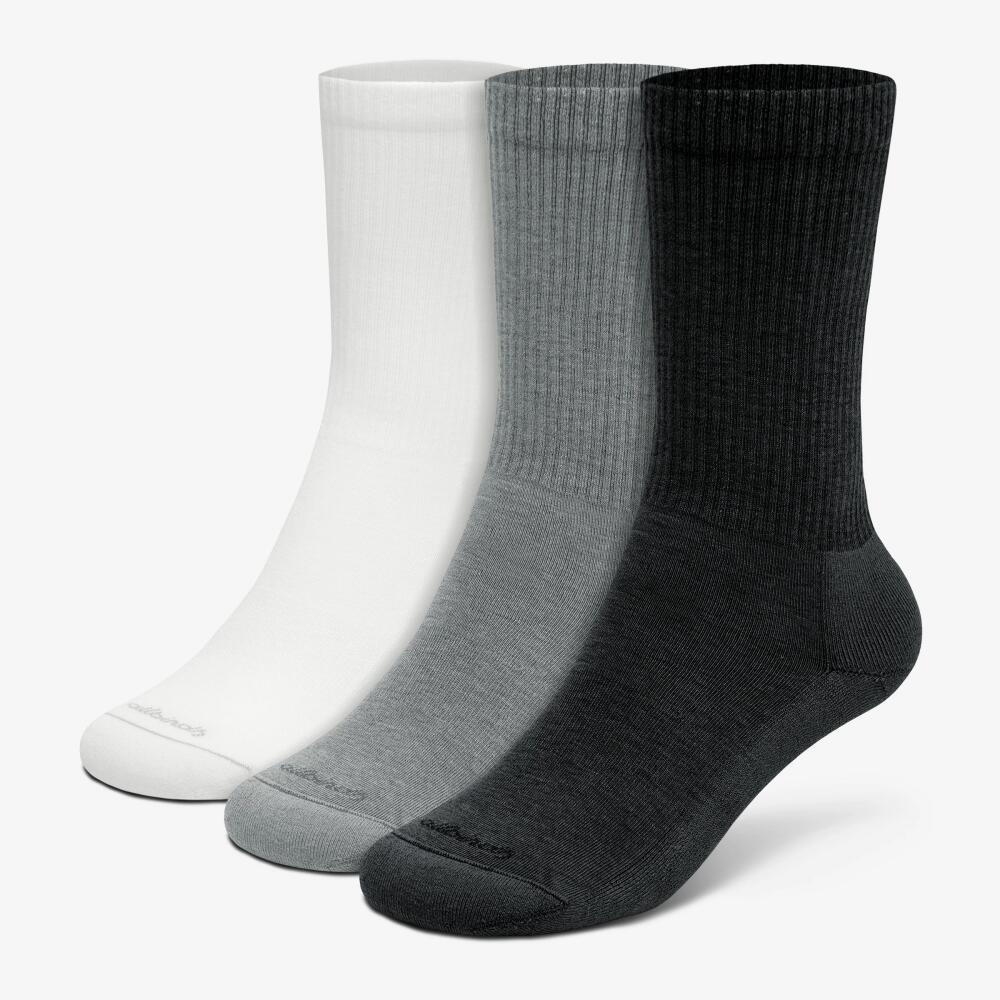 Allbirds Anytime Crew Sock 3, Pack - Blizzard/Medium Grey/Natural Black Cover