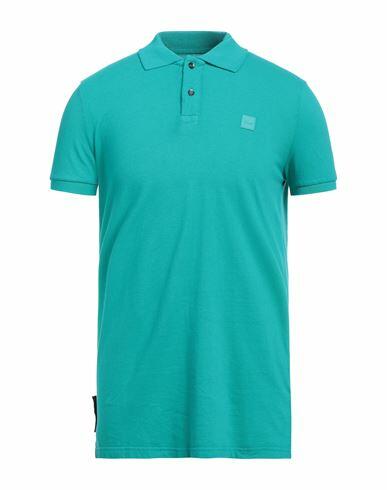 Shoe Man Polo shirt Emerald green Cotton, Elastane Cover