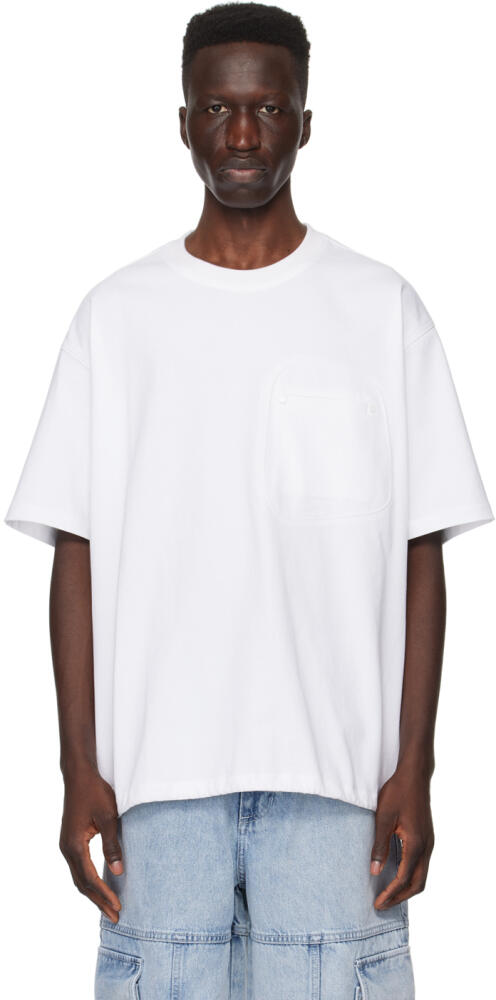 Solid Homme White Pocket T-Shirt Cover