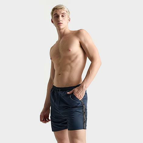 Sonneti Men's Taped Swim Shorts in Blue/Navy Cover