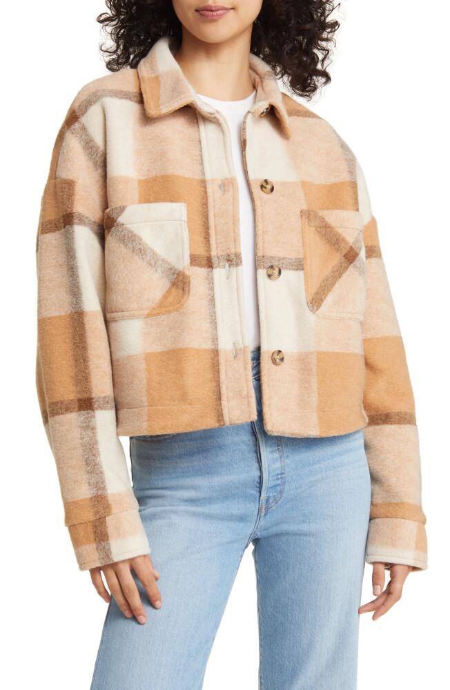 Rip Curl Tropics Plaid Flannel Jacket in Light Peach Cover