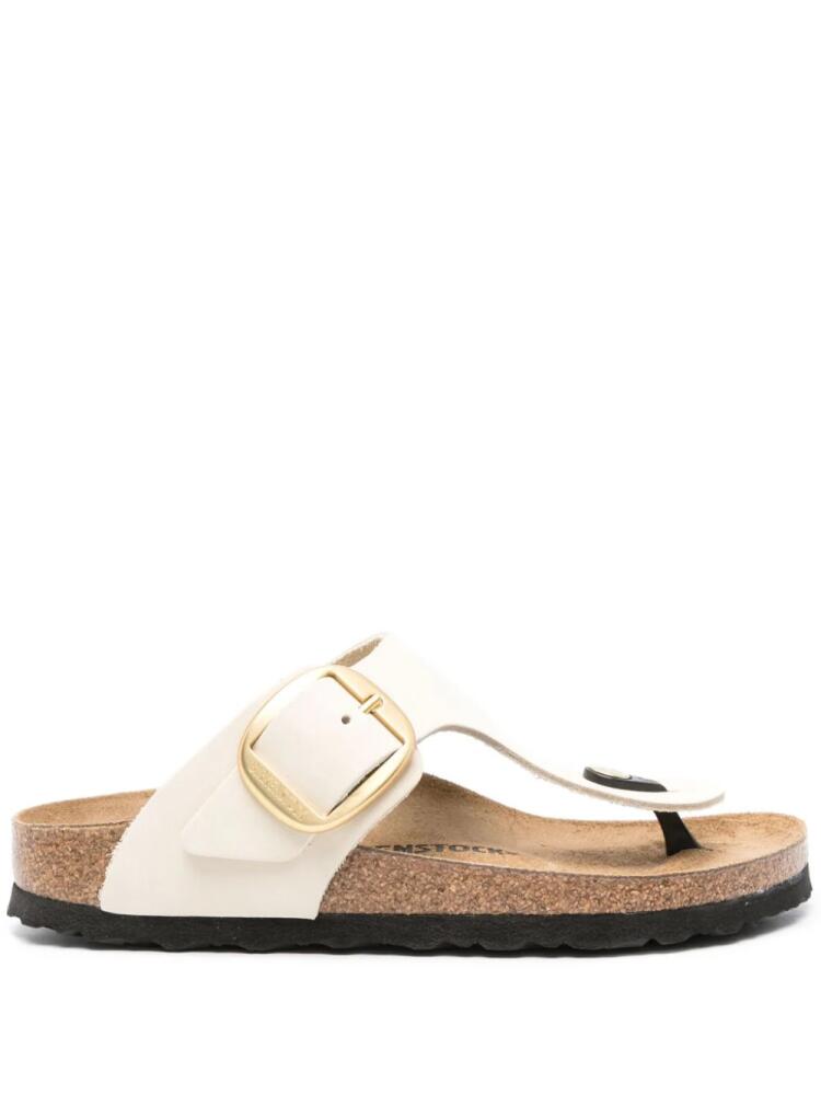 Birkenstock Gizeh Big Buckle leather sandals - Neutrals Cover