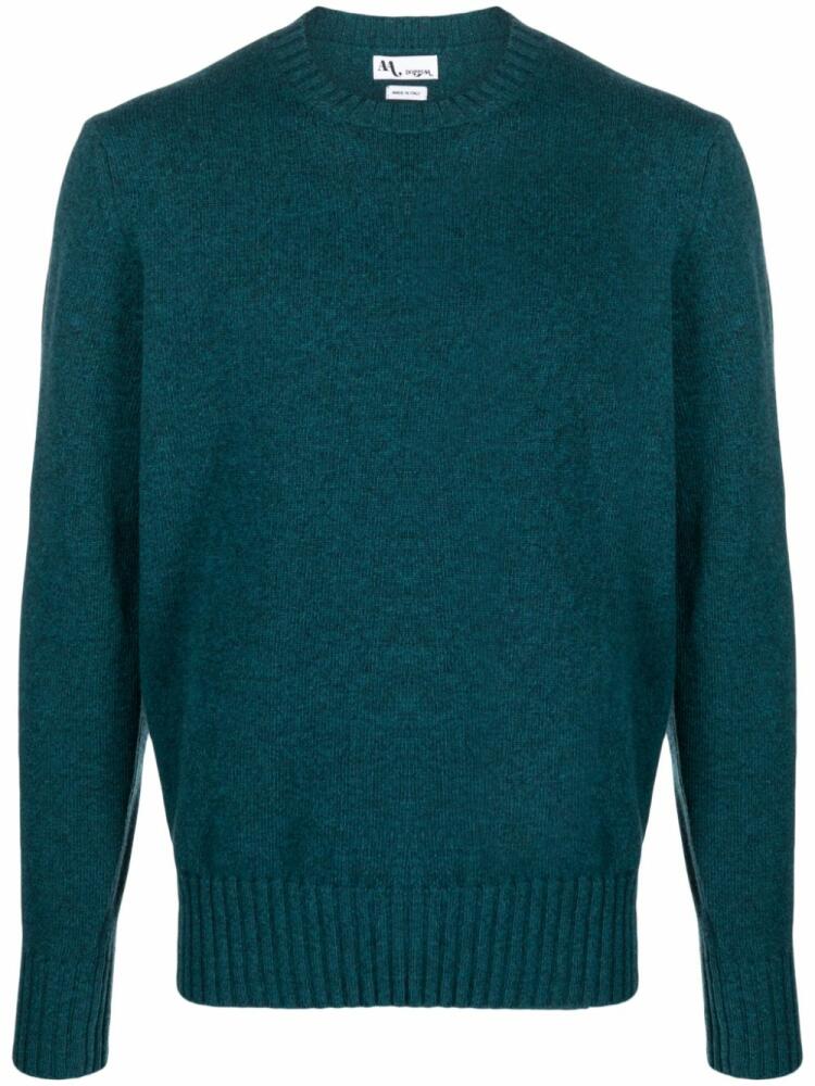 Doppiaa crew-neck wool-blend jumper - Blue Cover