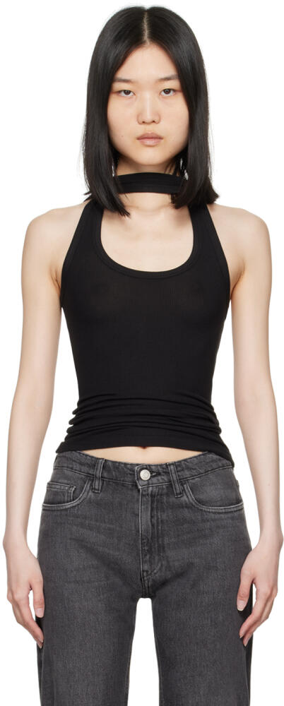 Coperni Black Ribbed Tank Top Cover