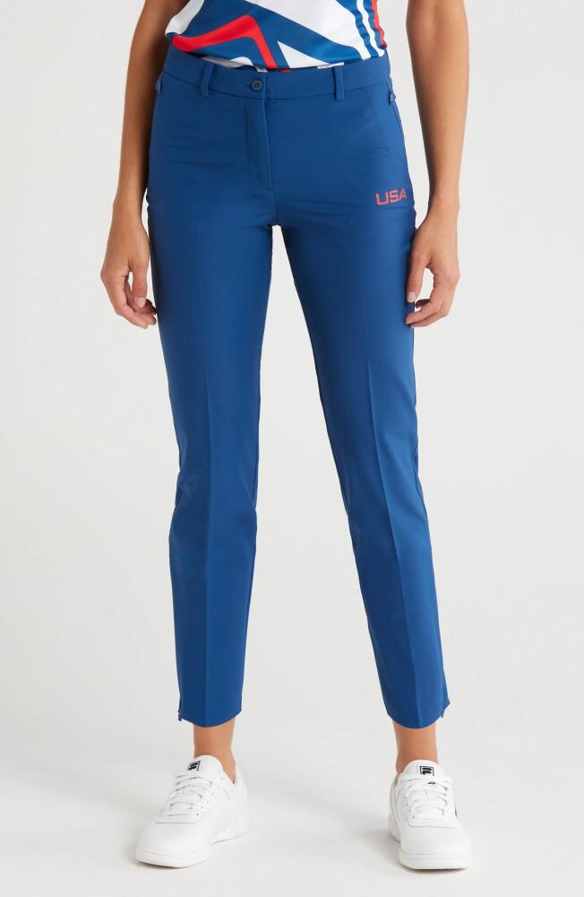 J. Lindeberg Pia Performance Crop Golf Pants in Estate Blue Cover