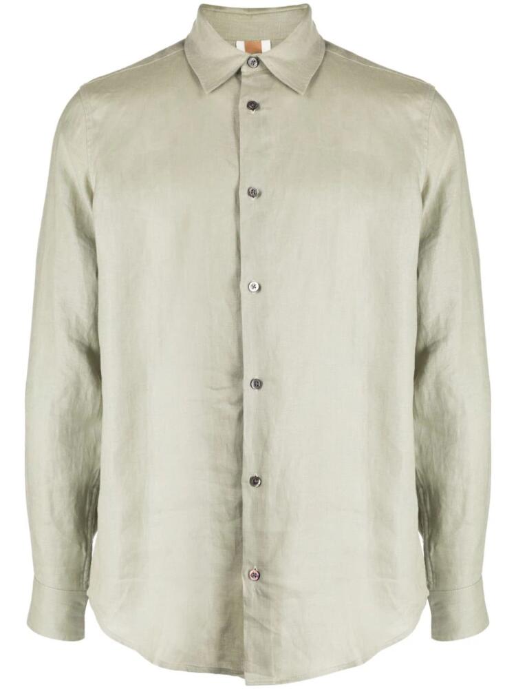 CHÉ button-up linen shirt - Green Cover