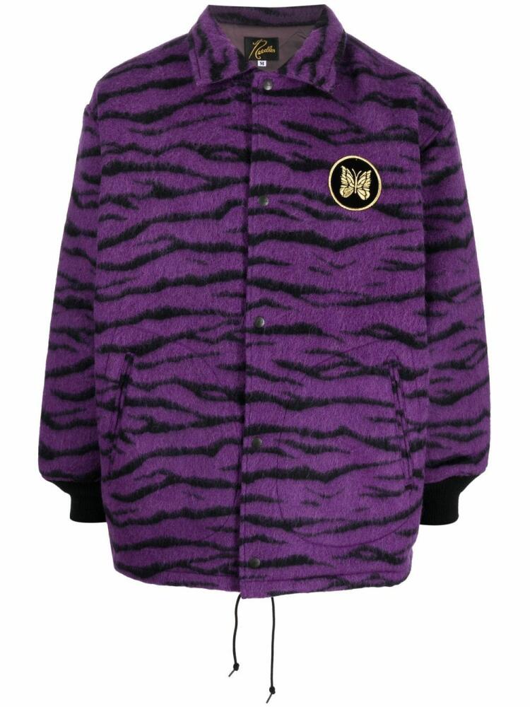 Needles zebra-print cardigan - Purple Cover