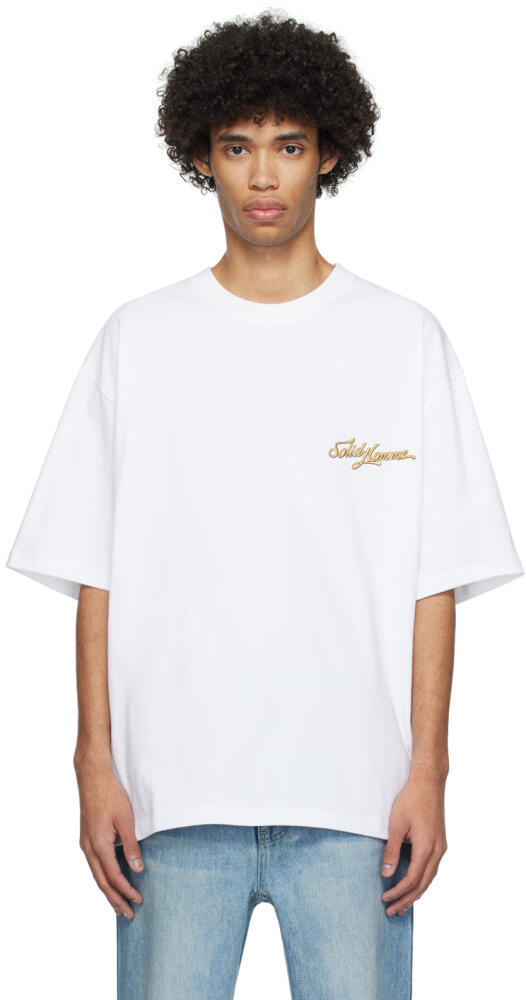 Solid Homme White Graphic T-Shirt Cover