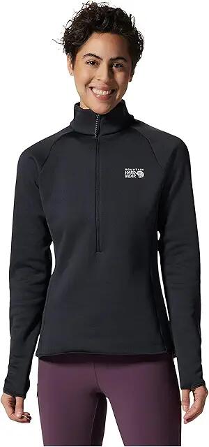 Mountain Hardwear Polartec Power Stretch 1/2 Zip (Dark Storm) Women's Clothing Cover