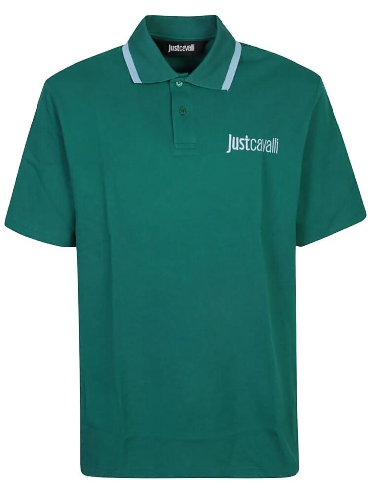 Just Cavalli logo-embroidered polo shirt - Green Cover