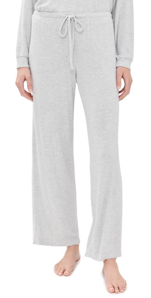 Eberjey Cozy Time Wide Leg Pants Lt. Heather Grey Cover