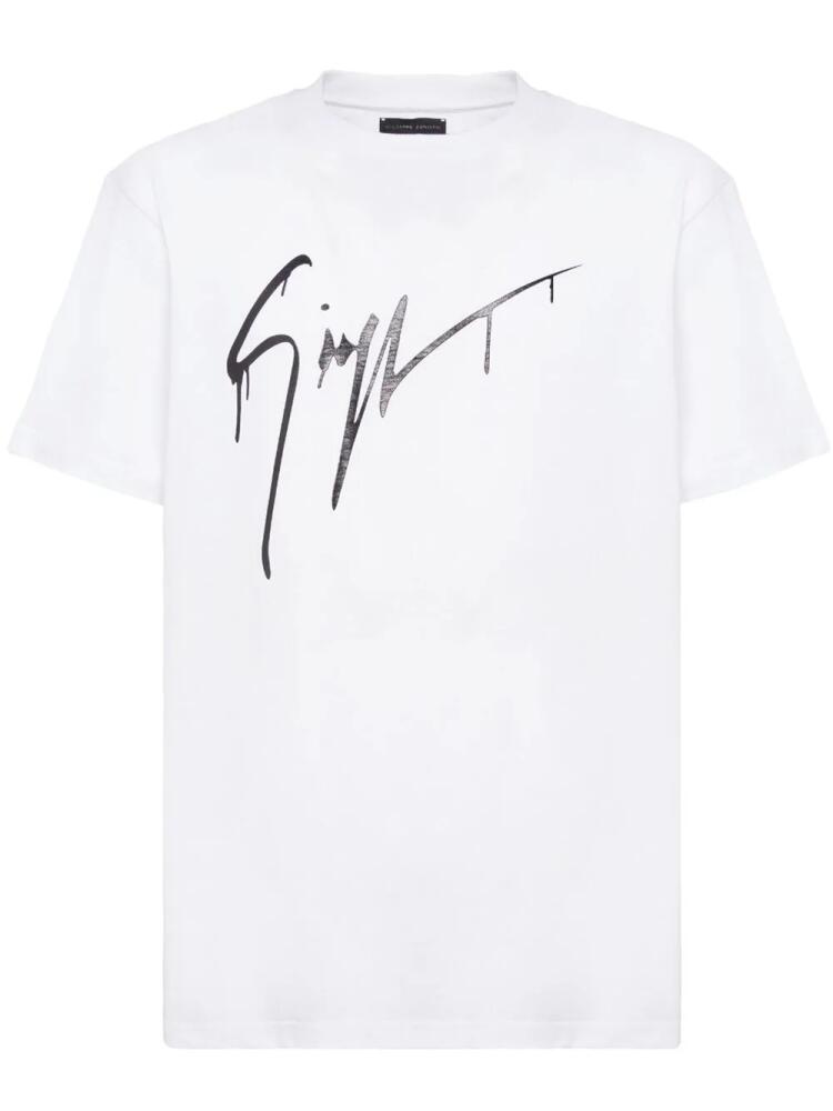 Giuseppe Zanotti spray paint logo T-shirt - White Cover