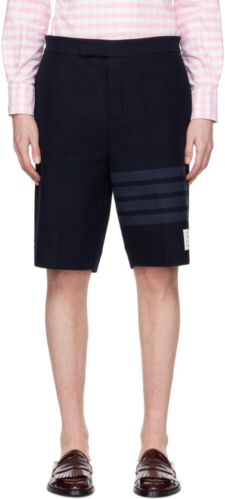 Thom Browne Navy 4-Bar Shorts Cover