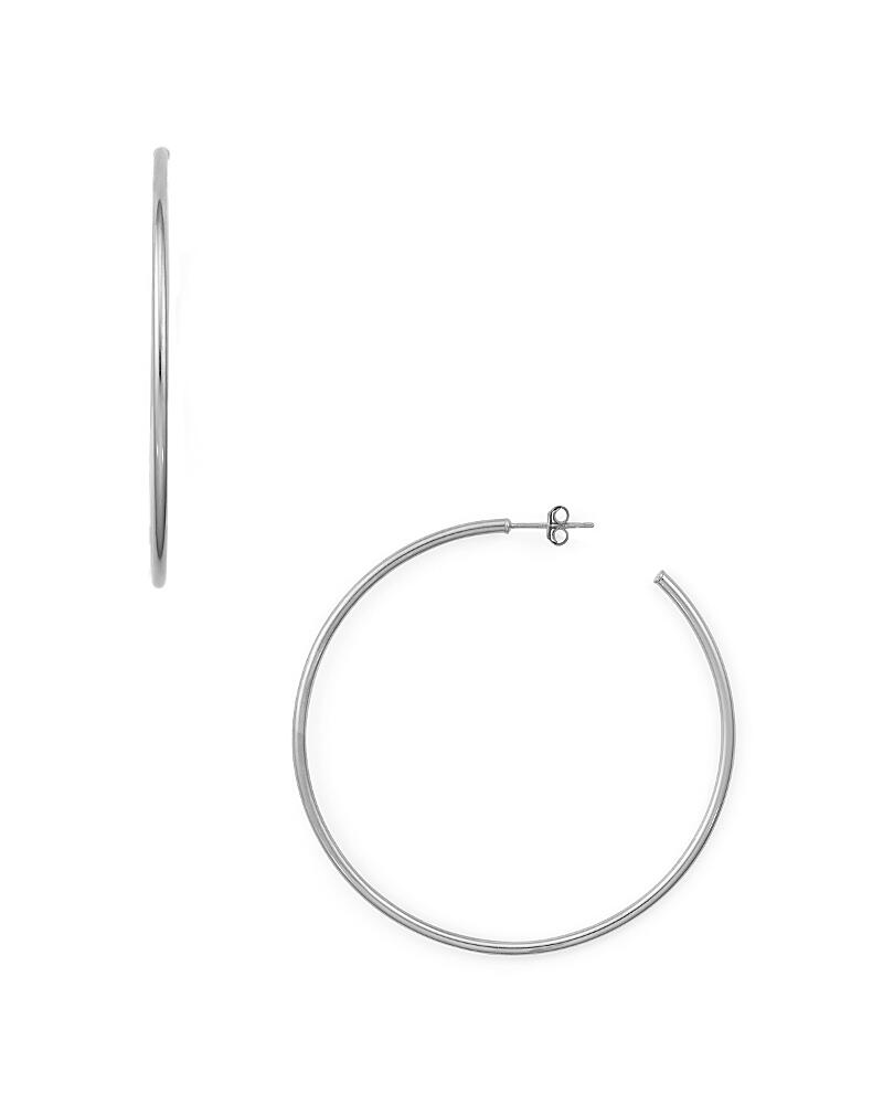 Aqua Large Hoop Earrings in Sterling Silver - Exclusive Cover