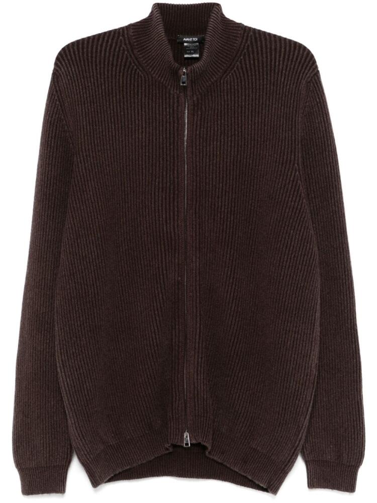 Avant Toi zip-up cardigan - Brown Cover