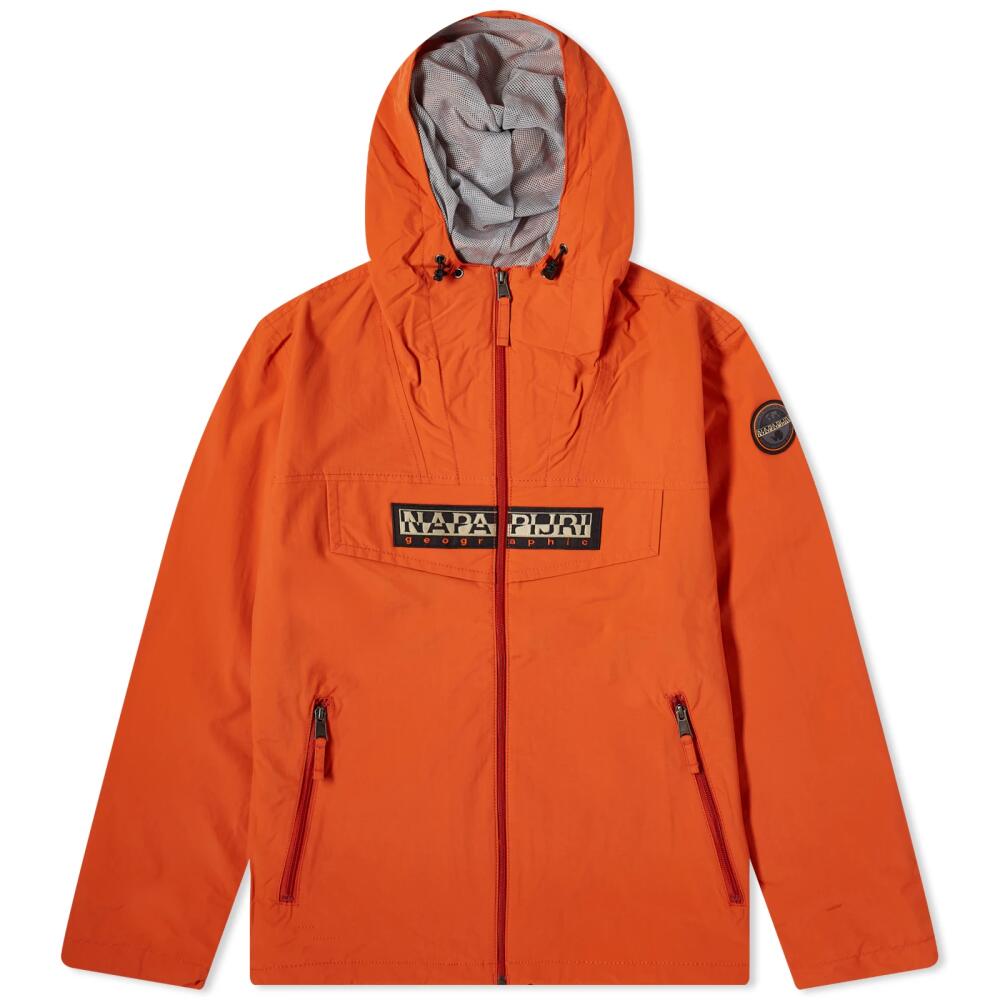 Napapijri Men's Rainforest Zip Through Jacket in Burnt Orange Cover