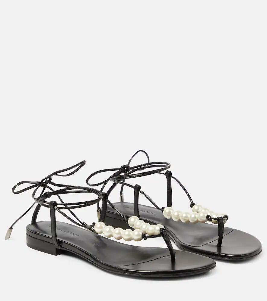 Magda Butrym Faux pearl leather sandals Cover