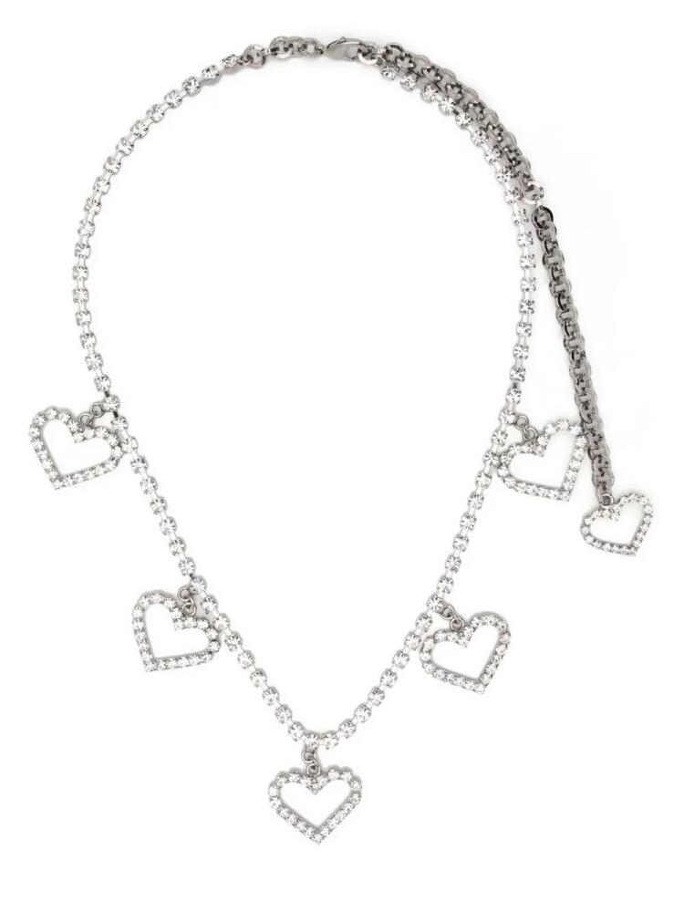 Alessandra Rich crystal heart necklace - Silver Cover