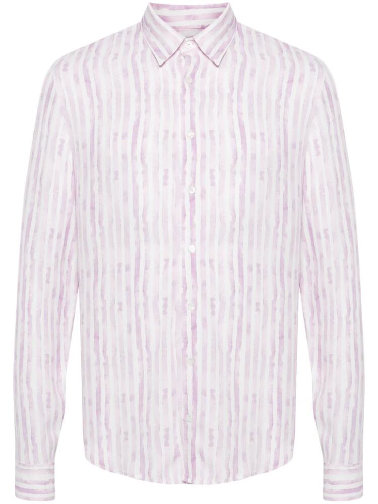 Patrizia Pepe striped-print textured shirt - White Cover