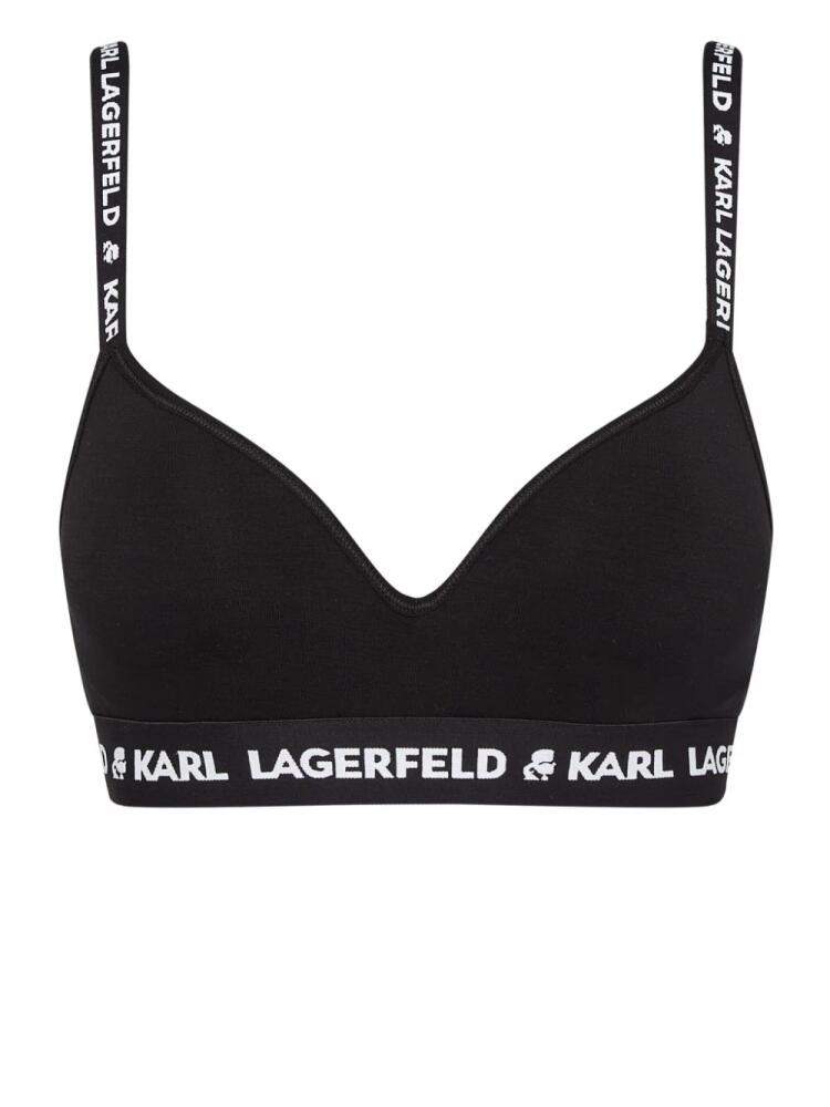 Karl Lagerfeld logo-underband padded bra - Black Cover